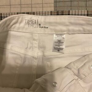 Time and Tru Classic White High Rise Pants